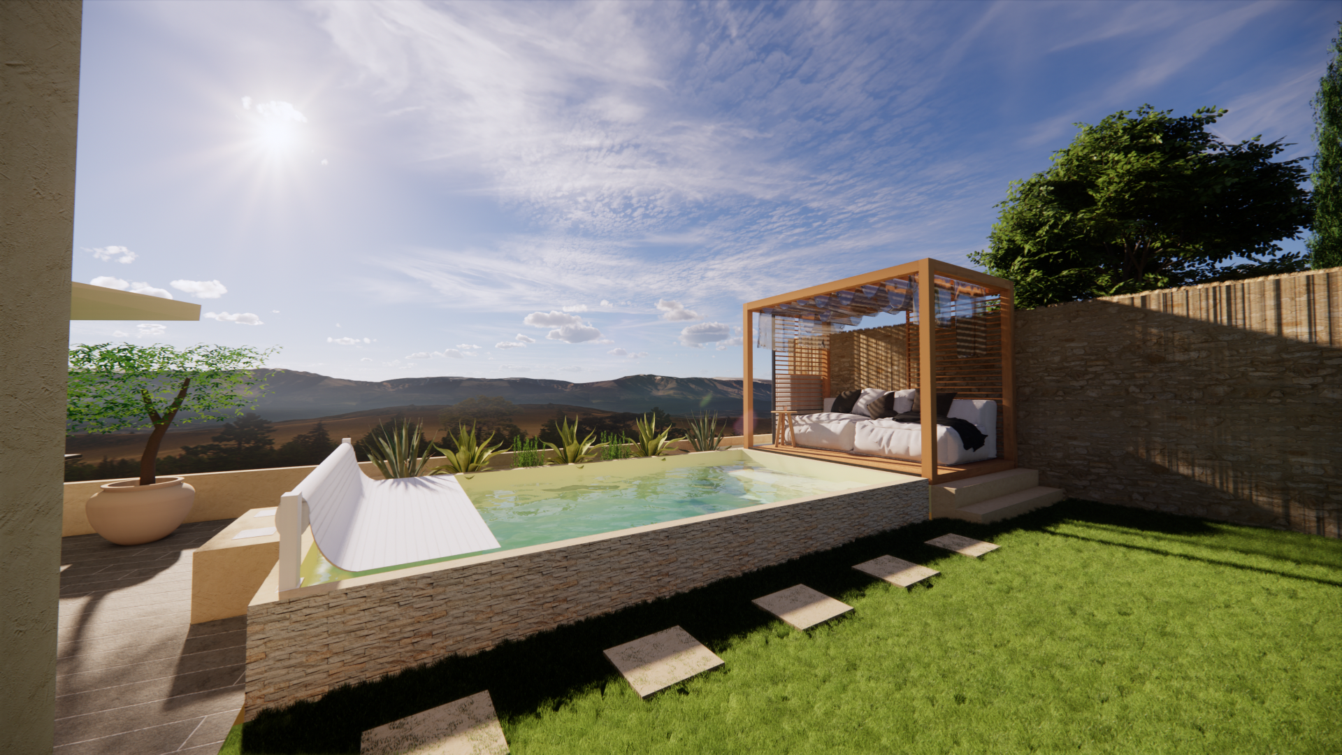PROJET DE PISCINE EN 3D A NIMES
